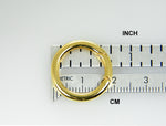 將圖片載入圖庫檢視器 14K Yellow Gold 20mm Round Link Lock Hinged Push Clasp Bail Enhancer Connector Hanger for Pendants Charms Bracelets Anklets Necklaces
