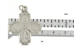 Cargar imagen en el visor de la galería, Sterling Silver Cruciform Cross Four Way Medal Pendant Charm
