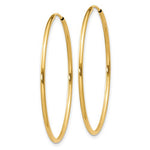 Load image into Gallery viewer, 14K Yellow Gold 30mm x 1.25mm Round Endless Hoop Earrings

