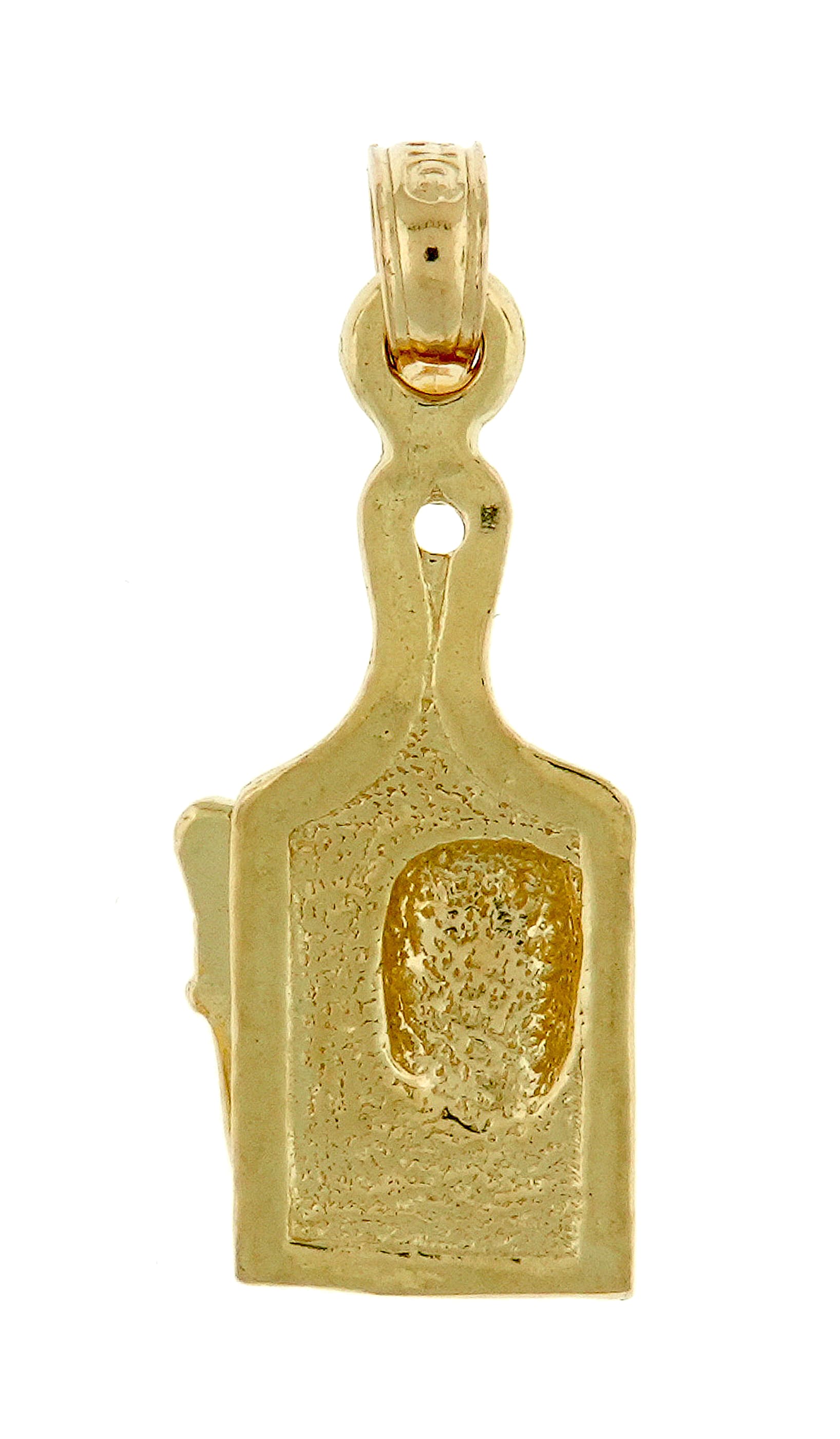 14k Yellow Gold Cheese Board with Knife Pendant Charm