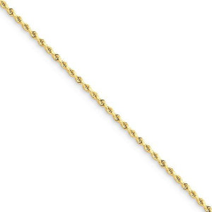 14k Yellow Gold 1.75mm Diamond Cut Rope Bracelet Anklet Choker Necklace Pendant Chain