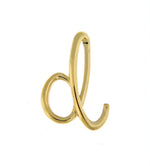Afbeelding in Gallery-weergave laden, 14k Yellow Gold Initial Letter D Cursive Chain Slide Pendant Charm
