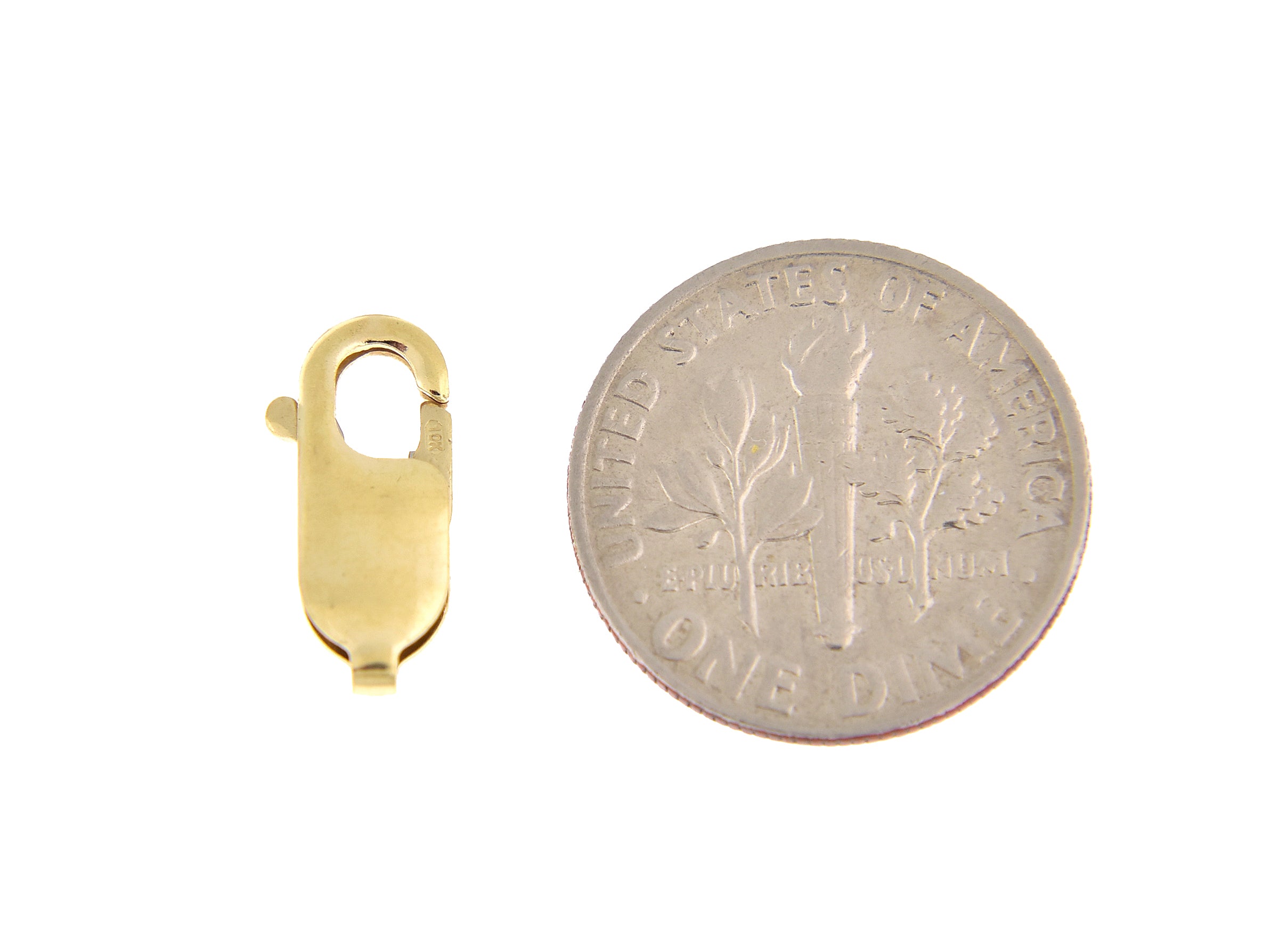 14k 10k Yellow White Gold Lightweight 13.5mm x 5.25mm Lobster Clasp Jewelry Findings