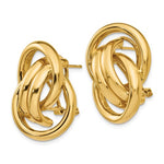 이미지를 갤러리 뷰어에 로드 , 14k Yellow Gold Classic Love Knot Omega Back Large Earrings
