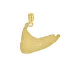 Load image into Gallery viewer, 14k Yellow Gold Nantucket Island Map Pendant Charm
