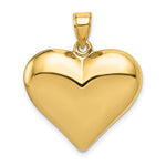 Φόρτωση εικόνας στο εργαλείο προβολής Συλλογής, 14k Yellow Gold Puffy Heart 3D Hollow Pendant Charm
