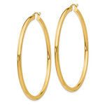 Carica l&#39;immagine nel visualizzatore di Gallery, 14K Yellow Gold 60mm x 3mm Classic Round Hoop Earrings
