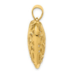 Afbeelding in Gallery-weergave laden, 14k Yellow Gold Puffy Heart Cage 3D Hollow Pendant Charm
