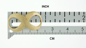 14k Yellow Gold Infinity Symbol Chain Slide Pendant Charm