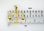 Lade das Bild in den Galerie-Viewer, 14k Yellow Gold Justice Moveable Scales 3D Pendant Charm

