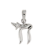 Загрузить изображение в средство просмотра галереи, 14k White Gold Chai Symbol Jewish Small Pendant Charm

