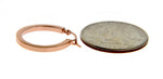 Charger l&#39;image dans la galerie, 14K Rose Gold Square Tube Round Hoop Earrings 20mmx2mm
