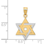 Afbeelding in Gallery-weergave laden, 14k Gold Two Tone Star of David Pendant Charm
