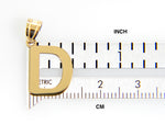 Φόρτωση εικόνας στο εργαλείο προβολής Συλλογής, 14K Yellow Gold Uppercase Initial Letter D Block Alphabet Pendant Charm
