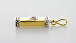 Load image into Gallery viewer, 14k Gold Two Tone Mezuzah 3D Pendant Charm
