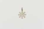 Ladda upp bild till gallerivisning, 14k White Gold Snowflake 3D Pendant Charm

