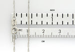 이미지를 갤러리 뷰어에 로드 , 14K White Gold 1mm Singapore Twisted Bracelet Anklet Choker Necklace Pendant Chain
