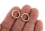 Load image into Gallery viewer, 14k Yellow Gold Non Pierced Clip On Round Hoop Earrings 14mm x 2mm
