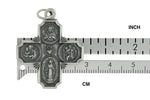 Załaduj obraz do przeglądarki galerii, Sterling Silver Cruciform Cross Four Way Medal Antique Style Pendant Charm

