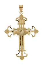 Load image into Gallery viewer, 14k Gold Two Tone Crucifix Cross Large Pendant Charm
