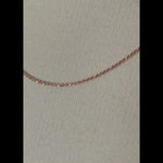 Загружайте и воспроизводите видео в средстве просмотра галереи Sterling Silver Rose Gold Plated 1.2mm Rope Necklace Pendant Chain Adjustable
