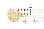 Load image into Gallery viewer, 14k Yellow Gold Chai Jewish Small Round Pendant Charm - [cklinternational]
