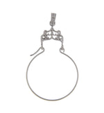 Load image into Gallery viewer, 14K White Gold Filigree Charm Holder Pendant
