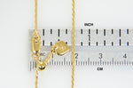 Carica l&#39;immagine nel visualizzatore di Gallery, Sterling Silver Gold Plated 1.2mm Rope Necklace Pendant Chain Adjustable
