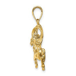 Load image into Gallery viewer, 14k Yellow Gold Aries Zodiac Horoscope Large Pendant Charm
