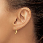 Charger l&#39;image dans la galerie, 14K Yellow Gold 14mm x 1.25mm Round Endless Hoop Earrings
