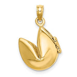 Load image into Gallery viewer, 14k Yellow Gold Fortune Cookie 3D Pendant Charm
