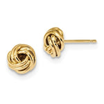 Load image into Gallery viewer, 14k Yellow Gold 9mm Classic Love Knot Stud Post Earrings
