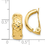 Carica l&#39;immagine nel visualizzatore di Gallery, 14K Yellow Gold Non Pierced Fancy Omega Back Clip On Earrings
