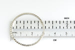 Carica l&#39;immagine nel visualizzatore di Gallery, 14K White Gold 30mmx1.35mm Square Tube Round Hoop Earrings

