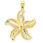 Φόρτωση εικόνας στο εργαλείο προβολής Συλλογής, 14k Yellow Gold Large Starfish Filigree Pendant Charm
