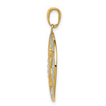Load image into Gallery viewer, 14k Yellow Gold Rhodium Star of David Chai Pendant Charm
