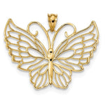 Φόρτωση εικόνας στο εργαλείο προβολής Συλλογής, 14k Yellow Gold Butterfly Pendant Charm
