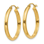 Загрузить изображение в средство просмотра галереи, 14K Yellow Gold 25mmx2.75mm Classic Round Hoop Earrings
