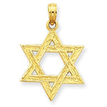 Ladda upp bild till gallerivisning, 14k Yellow Gold Star of David Pendant Charm
