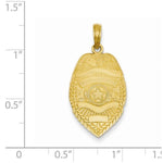 Φόρτωση εικόνας στο εργαλείο προβολής Συλλογής, 14k Yellow Gold Police Badge Pendant Charm - [cklinternational]
