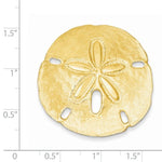 Afbeelding in Gallery-weergave laden, 14k Yellow Gold Sand Dollar Chain Slide Large Pendant Charm
