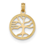 Charger l&#39;image dans la galerie, 14k Yellow Gold Tree of Life Round Small Pendant Charm
