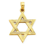 Afbeelding in Gallery-weergave laden, 14k Yellow Gold Star of David Open Back Pendant Charm
