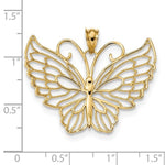 Afbeelding in Gallery-weergave laden, 14k Yellow Gold Butterfly Pendant Charm
