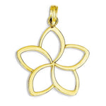 Afbeelding in Gallery-weergave laden, 14k Yellow Gold Flower Cut Out Pendant Charm
