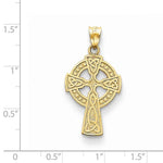 Lade das Bild in den Galerie-Viewer, 14k Yellow Gold Celtic Cross Pendant Charm - [cklinternational]
