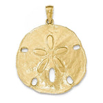 Load image into Gallery viewer, 14k Yellow Gold Large Sand Dollar Pendant Charm
