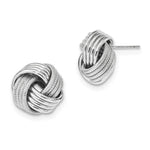 Load image into Gallery viewer, 14k White Gold 15mm Classic Love Knot Stud Post Earrings
