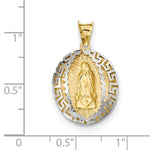 Lataa kuva Galleria-katseluun, 14k Gold Two Tone Our Lady of Guadalupe Pendant Charm
