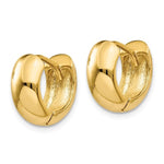 Carica l&#39;immagine nel visualizzatore di Gallery, 14k Yellow Gold 11mm Classic Hinged Hoop Huggie Earrings
